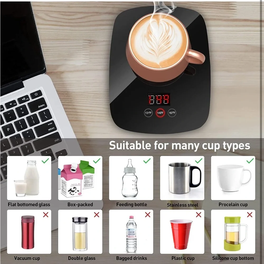 Coffee Mug Warmer for Desk with Heating Function 25Watt Electric Beverage Warmer